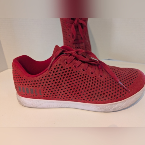 NOBULL Red Sneakers Mens 10.5 / Women\'s 12 M‎ Lace Up Perforated Suede Trainers main image 11